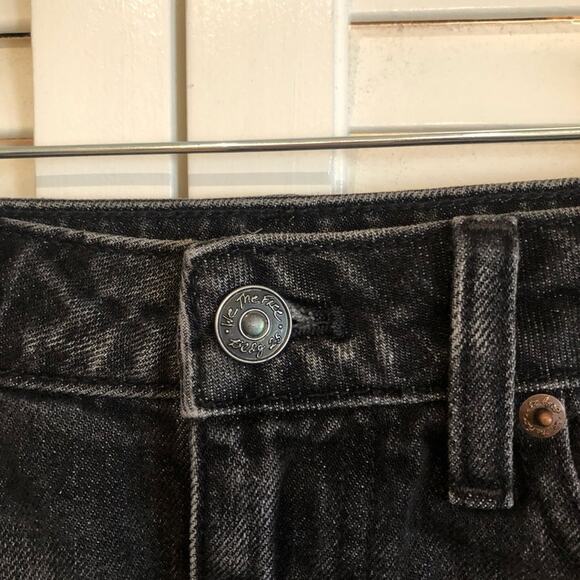 NWT Free People Bailey Grey Denim Fringed Mini Skirt Size 24 - Picture 11 of 14